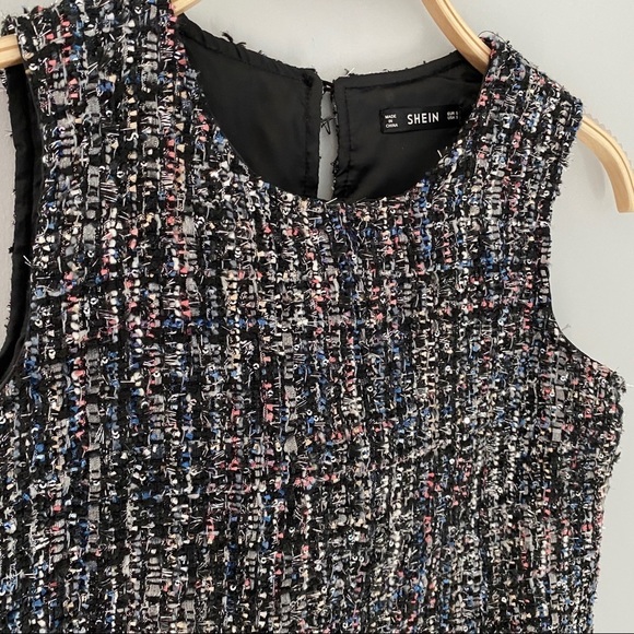 SHEIN Sleeveless Boucle Women's Crop Top - Picture 4 of 11